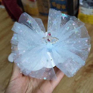 Nastro in Tulle di Poliestere Iridescente a Stella a Cinque Punte da 6 cm x 25 Iarde per Fiocchi Fai-da-te, Accessorio Decorativo per Capelli di Bambini, Feste e Regali - Product Image 3
