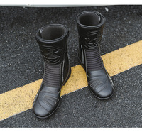Bottes de moto tout-terrain SMR SMR0217 toutes saisons, anti-collision, respirantes, anti-chute, semelle extérieure en caoutchouc PVC, tige non tissée, doublure en peluche