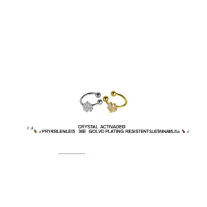 Pendientes de Cristal en Acero Inoxidable 316L con Baño de Oro PVD, Resistentes y Sostenibles - Product Image 2