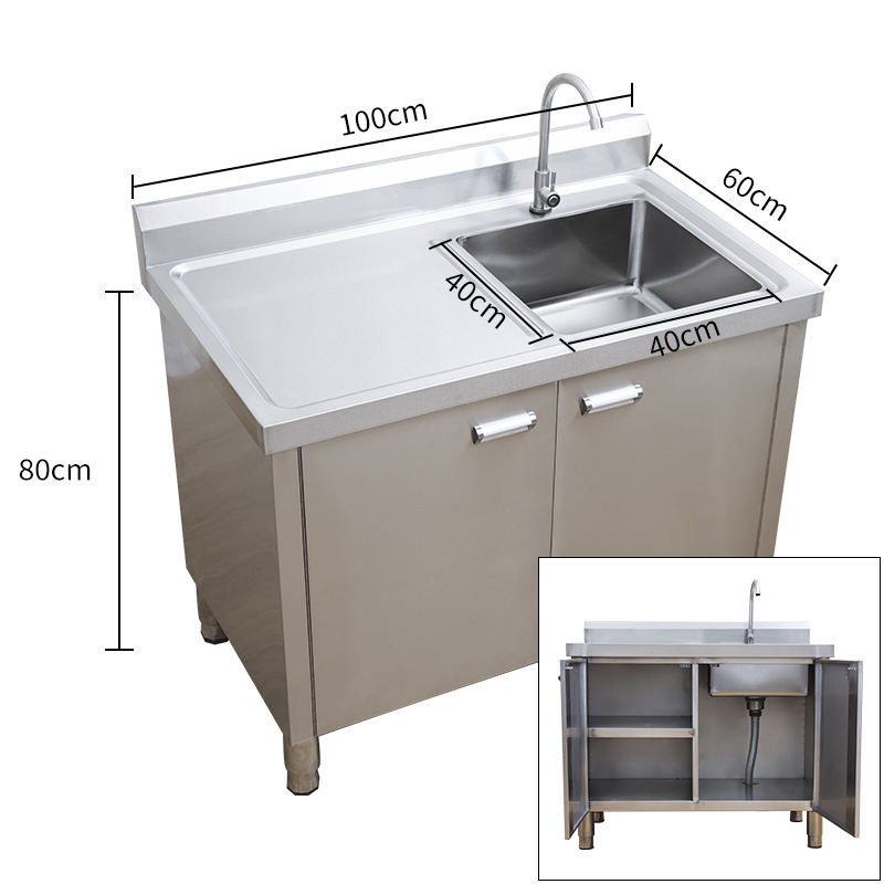 L:100cm W:60cm H:80cm SINK RIGHT