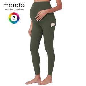Venta al por mayor logotipo personalizado nuevas mujeres sin costuras XL gimnasio deportes Yoga maternidad <span class=keywords><strong>Leggings</strong></span> con bolsillos embarazadas <span class=keywords><strong>Leggings</strong></span> - Product Image 5
