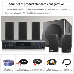 <b>Mini</b> 5.1 Home Sound System 3D Surround USB/TB/ Fiber/Coaxial 5.1 Amplifier Surround Combined <b>Speaker</b> System Home System - Product Image 2