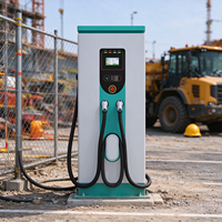 Borne de recharge rapide pour véhicules électriques DC EVSE 180kW-360kW à double connecteur, robuste, avec écran tactile et arrêt d'urgence, pour utilisation en extérieur