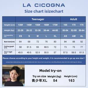 Robe de patinage artistique pour filles <span class=keywords><strong>LA</strong></span> CICOGNA pour l'entraînement printemps-été, double jupe, maille, dentelle, col diamant, nouveaux uniformes de cheerleading - Product Image 3