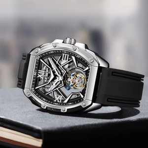 Reloj con movimiento AESOP Tourbillon para hombre, Richard Skeleton, zafiro, luminoso, mecánico, manual, resistente al agua. - Product Image 2