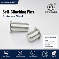 Goupilles hexagonales auto-serrantes en acier inoxydable passivé et trempé, modèle PIN4 KING SEVEN, pour fixations et quincaillerie