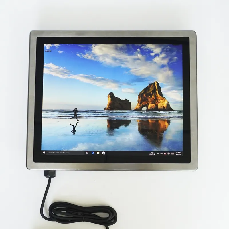 15 Inch Đầy Đủ IP65 Kín Bằng Thép Không Gỉ 304 Trường Hợp Màn Hình Cảm Ứng Panel Pc Với Phẳng Thiết Kế Bảng Điều Khiển