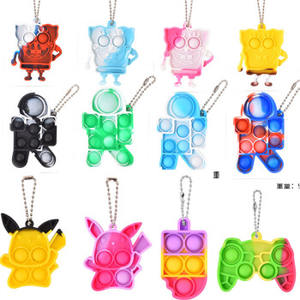 Porte-clés <span class=keywords><strong>Mini</strong></span> en Silicone, accessoires bon marché, embout Push up, Fidget sensoriel, jouet, <span class=keywords><strong>Pop</strong></span> - Product Image 4