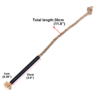 Corde à allumer le feu en jute infusée de cire, imperméable, pour la survie en bushcraft et la randonnée, avec soufflet à feu