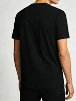 Kaus Asli Road Shanghai Peking Opera Hip Hop 119 Youth All-Cotton O-Neck Cetak Huruf Depan Kasual Uniseks Lengan Pendek