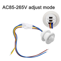 Interruptor con Sensor Infrarrojo PIR 220V 110V, Control Automático, Ajuste de Tiempo/Modo, Detector de Movimiento Corporal Inductivo