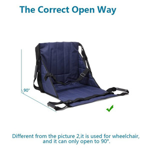 Cinturón de asistencia para silla de ruedas, soporte de cintura azul y negro para asistencia de movilidad, cojín de elevación, comodidad, salud y masaje - Product Image 5