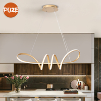 Haute Qualité En Aluminium Moderne Simple Mode Pendentif Lumières Salon Lustre Lumière Led Suspension Lumière
