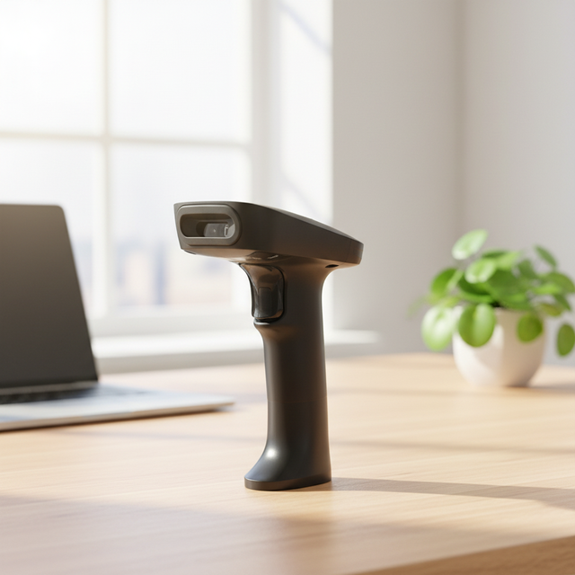 High Quality 2D Handheld Barcode Scanner Barcode Reader Gun with Rechargeable Portable Base