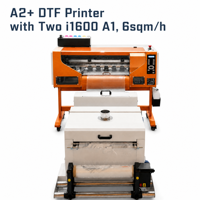 Imprimante DTF automatique A2+ 45 cm avec double carte Hoson i1600 pour l'impression de t-shirts, sweats à capuche personnalisés, uniformes et casquettes CE UL