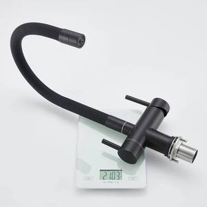 ราคาขายส่งจากโรงงาน ก๊อกน้ำห้องครัวสแตนเลส 3 ทาง สีดำ ได้รับการรับรองมาตรฐาน UPC ปราศจากสารตะกั่ว - Product Image 5