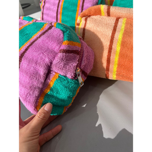 กระเป๋าเครื่องสำอางเทอร์รี่แบบพกพาทนทานมีซิปกระเป๋าใส่เครื่องสำอางแบบลายตัวอักษรติดโลโก้ได้ทุกวัน - Product Image 5