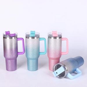 Taza de vacío de acero inoxidable 304 de doble capa con capacidad de 40oz, nueva pintura de diamante, viaje de acero inoxidable 304 - Product Image 2