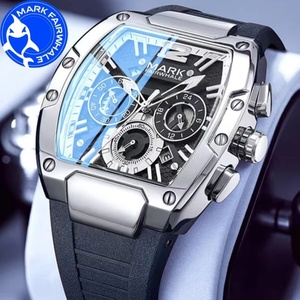 นาฬิกาข้อมือควอตซ์ Mark Fairwhale รุ่น FW-5950 หน้าปัดทรง Tonneau ดีไซน์ใหม่ สปอร์ต ทันสมัย เรืองแสง โครโนกราฟ กันน้ำ สำหรับผู้ชาย - Product Image 2