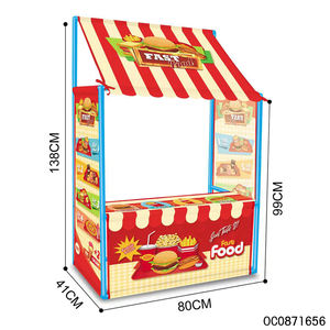 Mainan Role <span class=keywords><strong>play</strong></span> desain toko makanan cepat, tenda bermain untuk anak dalam ruangan - Product Image 5
