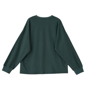 Camiseta de Otoño Gruesa Talla XXXL para Mujer, Nueva Camiseta de Manga Larga de Color Sólido, Tejida, con Hombros Caídos, Estilo Informal, Extra Grande - Product Image 3