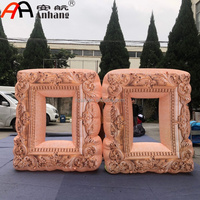 Cadre photo gonflable géant vintage, accessoire de photomaton, style baroque orné, pour mariage, événement, scène, activité, toile de fond de check-in, décoration
