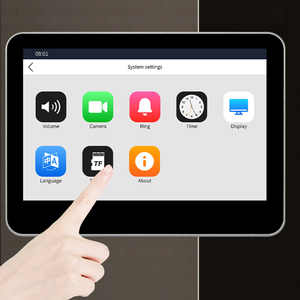 7 inch căn hộ màn hình cảm ứng an ninh nhà không dây chuông cửa máy ảnh video cửa điện thoại hỗ trợ thẻ TF - Product Image 5