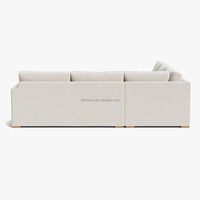 Meubles de salon contemporains modernes de luxe Nouveau design Canapé modulaire carré Cadre en bois avec rembourrage en éponge en tissu de velours