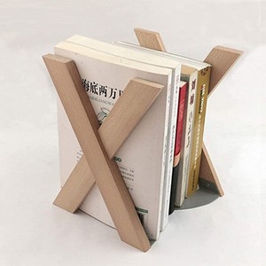 X Shaped Wooden Desktop <b>Bookend</b> 20 Cm For Books Office School Supplies Organizer - Product Image 1