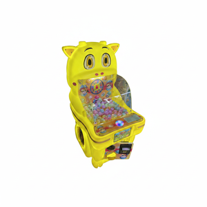 Máquina de Juego Arcade FEZA con Monedas, Pelota Saltarina en Forma de Gato Amarillo de Plástico, con Luces Intermitentes para Niños de 3+ Años, en Inglés - Product Image 4