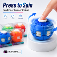 Balle anti-stress LED rotative en gros pour enfants, jouet sensoriel à presser, idéale pour les fêtes et les cadeaux.