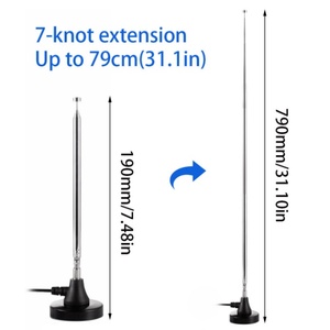 <span class=keywords><strong>Antenne</strong></span> TV intérieure télescopique à base magnétique, radio FM/AM, <span class=keywords><strong>antenne</strong></span> numérique <span class=keywords><strong>DAB</strong></span>, <span class=keywords><strong>antenne</strong></span> numérique HDTV omnidirectionnelle à mât télescopique - Product Image 3