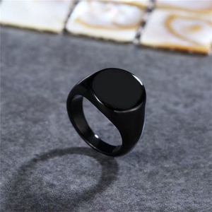 Fashion Jewelry Stainless Steel Silver Gold Custom logo <b>Ring</b> <b>for</b> <b>Men</b> Women - Product Image 3