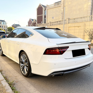 Audi A7 S7 RS7 2011-2017 Blade Style Rear <b>Wing</b> Spoiler Piano <b>Black</b> Carbon Fiber Texture ABS Trunk <b>Wing</b> Modification Part - Product Image 1