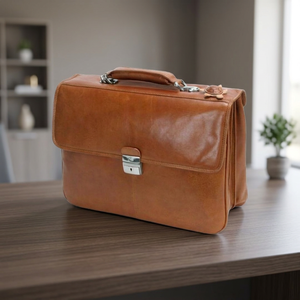 ADORA - Maletín para Portátil de Cuero Genuino Color Marrón, de la Mejor Calidad, Ecológico, Duradero y Personalizable, para Negocios, Conferencias, Oficina - Product Image 2