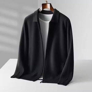 Gran oferta 2025, chaqueta de Cachemira, cárdigan con cremallera, cárdigan de Cachemira con cremallera, suéter con cuello vuelto para hombre - Product Image 4