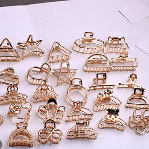 Ventes chaudes Jiamu JM-1664 Pinces à cheveux en métal dorées Élégantes Géométriques Style vintage pour femmes Filles Petite taille Toutes occasions - Product Image 6