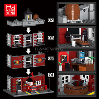 Ensemble de blocs de construction rétro de caserne de pompiers HW – Jouet éducatif à construire et à jouer – Kit de modèle STEM de caserne de pompiers rétro