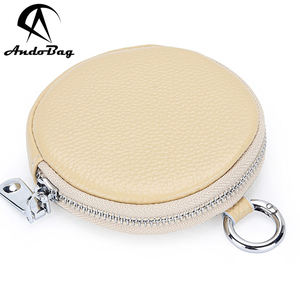 Porte-monnaie AndoBag pour femmes, en cuir de vache véritable, petits sacs ronds, mode simple, sac de rangement pour écouteurs, porte-cartes 201 - Product Image 1
