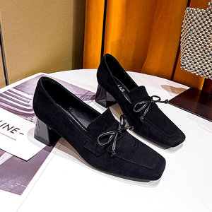 Scarpe con <span class=keywords><strong>Tacco</strong></span> Quadrato e Lacci, Nuova Collezione Autunno-Inverno 2025, Stile Britannico Retrò Marrone con <span class=keywords><strong>Tacco</strong></span> Spesso - Product Image 4