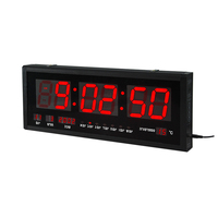 Reloj de Pared Digital con Pantalla Grande, Calendario Electrónico, Temperatura, Fecha y Día para Hogar de Ancianos, Hospital, Vestíbulo