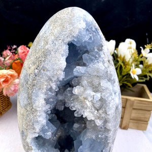 Cristal curativo natural de alta calidad, espécimen artesanal, cristal en bruto, Druzy, geoda de <span class=keywords><strong>Celestina</strong></span> cruda - Product Image 4