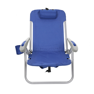 Chaise de plage pliable portable en aluminium moderne Kejie pour l'extérieur avec pare-soleil - Product Image 2
