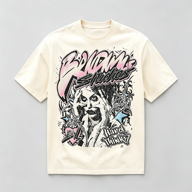 Custom Men's Graphic Tee Printed Street 220 Grams Hiphop Style Crew Neck Sleeve T-Shirt Oversized Men Clothes Men Summer T-Shirt