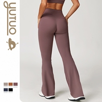 Leggings évasés taille haute élastique pour femme, effet push-up, pantalon de yoga à jambe large, contrôle du ventre, extensible dans quatre directions, respirant