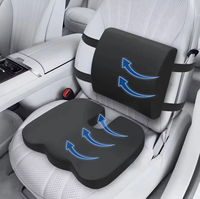 Coussin de chaise ergonomique en mousse à mémoire de forme, soutien lombaire et coussin d'assise, housse respirante et lavable, pour chaise de bureau, voiture, usage domestique