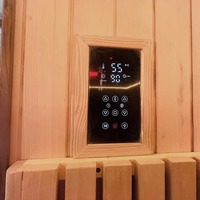 Sauna de ducha de cedro interior moderna para 2-6 personas con masaje de vapor húmedo y seco cedro rojo sobre madera maciza comodidad óptima