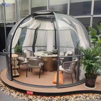 Dôme Igloo en Polycarbonate Personnalisable et Détachable pour Repas en Plein Air, Abri Panoramique Transparent Anti-Pluie, Dôme Étoilé