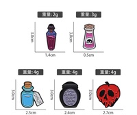 Broche décorative en émail d'anime en forme de lanterne de citrouille, potion magique, fée, pour Halloween, en alliage de zinc, vente en gros