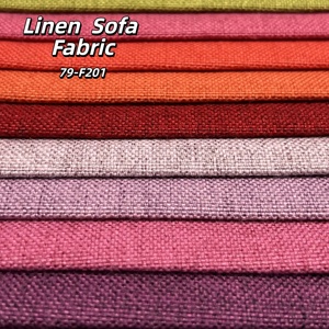 Home Textile Woven Medium-weight Plain-colored <strong>Sofa</strong> <strong>Fabric</strong> 100%Polyester Breathable PACoated Upholstery Linen Look <strong>Fabric</strong> - Product Image 4